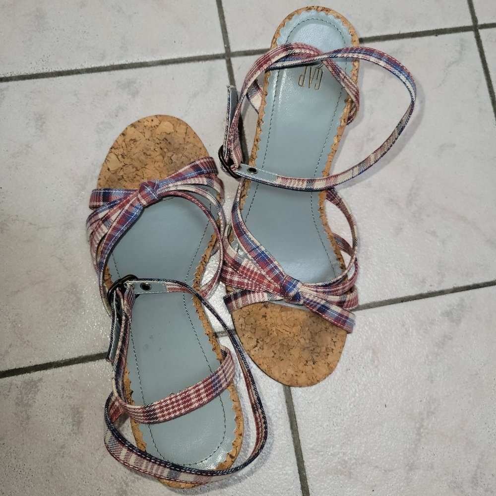 Gap Multicolored Plaid Wedges